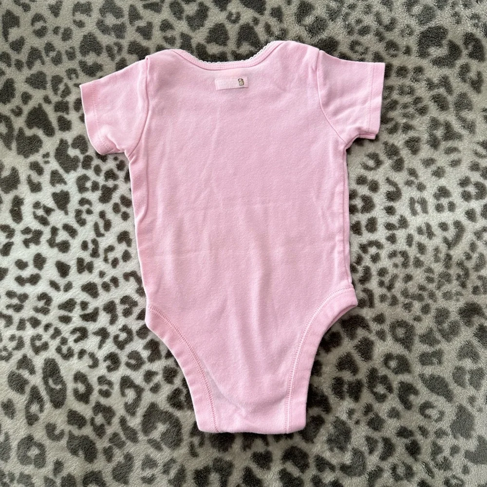 2006 Old Navy Daddy’s Little Sparkler Short Sleeve Bodysuit Onesie Pink 6-12 mo